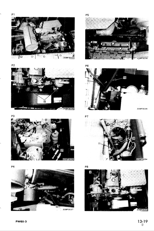 Komatsu Pw60-3 Excavator Service Manual