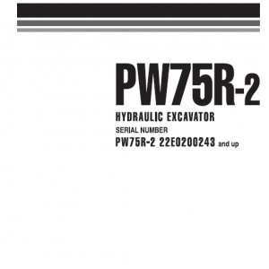 Komatsu Pw75r-2 Excavator Service Manual