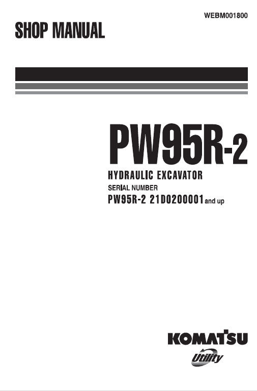 Komatsu Pw95r-2 Excavator Service Manual