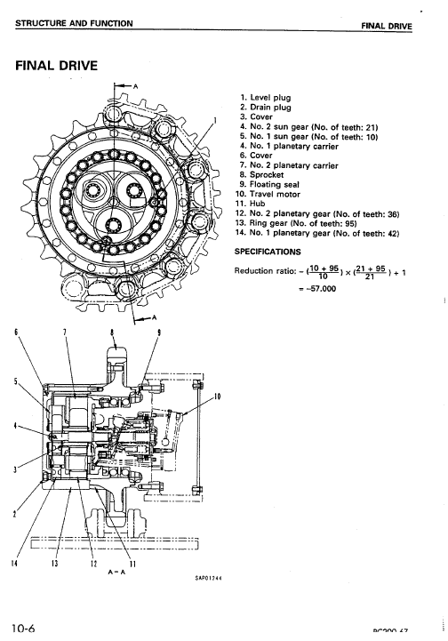 Komatsu Pc200lc-6 Excavator Service Manual