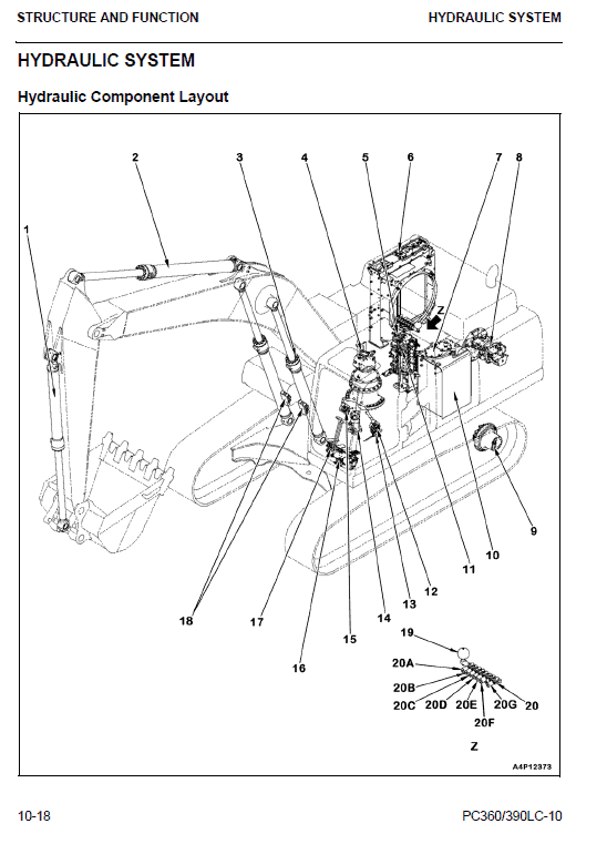 Komatsu Pc360lc-10, Pc390lc-10 Excavator Service Manual