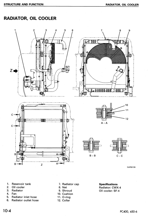 Komatsu Pc400-6, Pc400lc-6 Excavator Service Manual