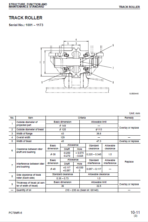 Komatsu Pc78mr-6 Excavator Service Manual