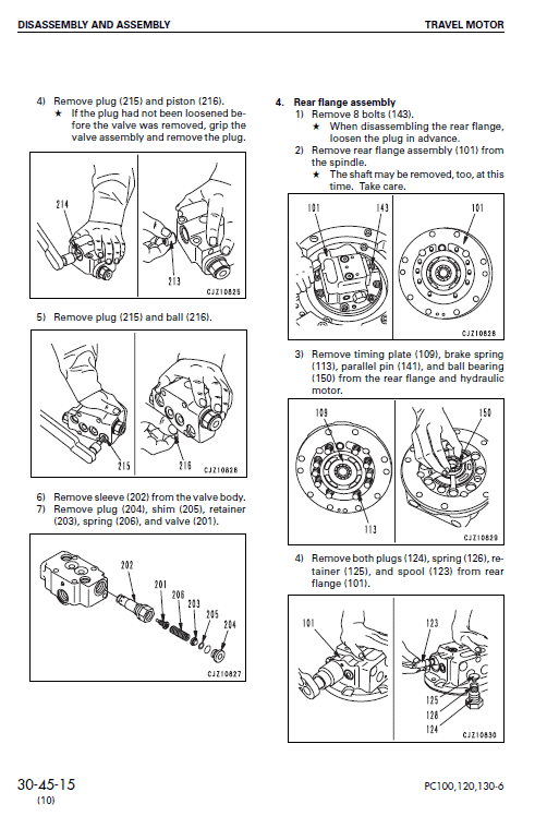 Komatsu Pc100-6, Pc120-6, Pc120lc-6, Pc130-6 Excavator Manual