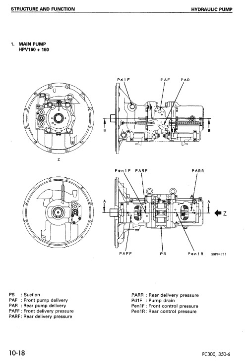 Komatsu Pc300-6, Pc300lc-6, Pc350-6, Pc350lc-6 Excavator Manual