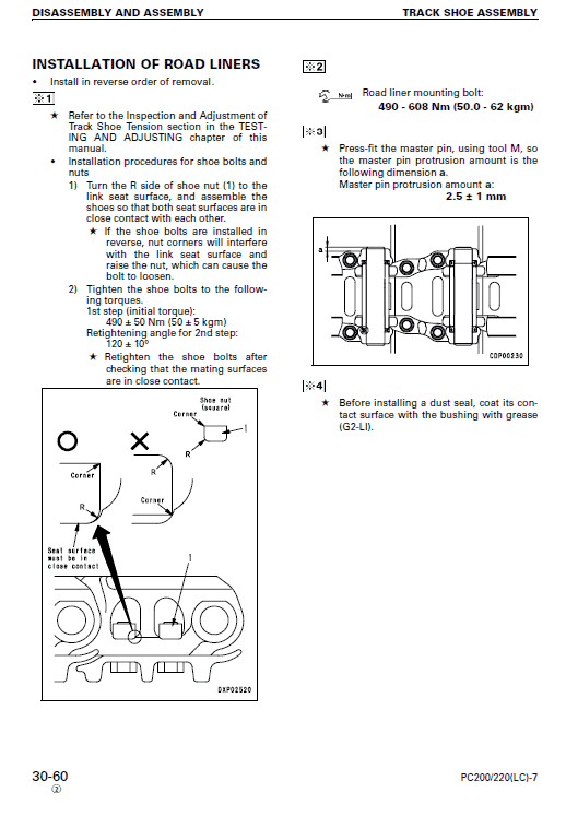 Komatsu Pc200-7, Pc200lc-7, Pc220-7, Pc220lc-7 Excavator Manual