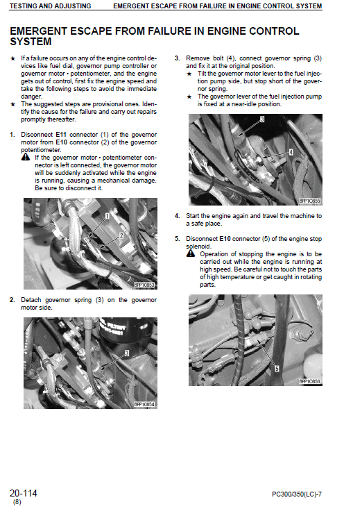 Komatsu Pc300-7, Pc300lc-7, Pc350-7, Pc350lc-7 Excavator Service Manual