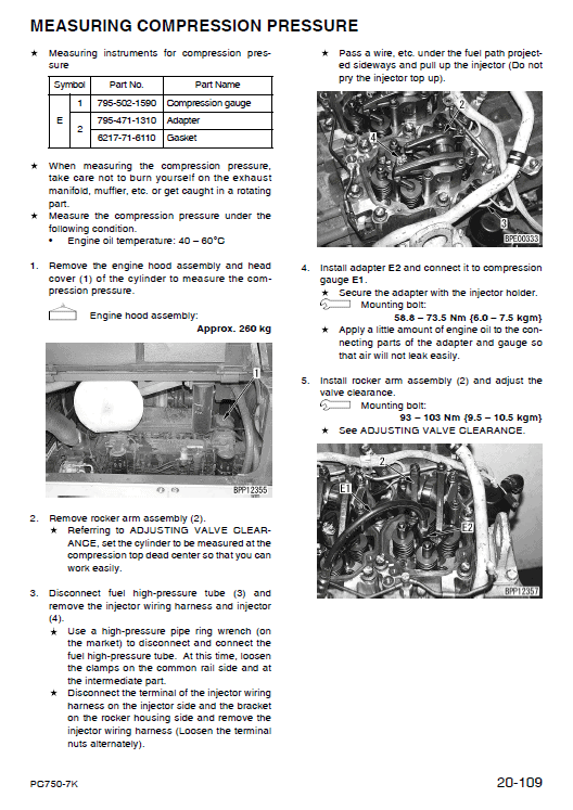 Komatsu Pc750se-7k, Pc750lc-7k Excavator Service Manual