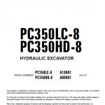 Komatsu Pc400-8, Pc400lc-8 Excavator Service Manual