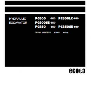 Komatsu Pc800-8e0, Pc800lc-8e0, Pc850-8e0, Pc850lc-8e0 Manual