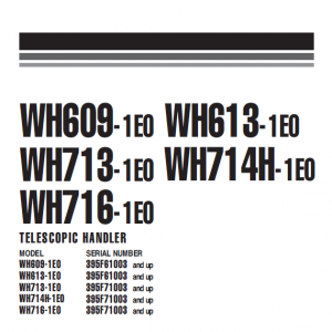 Komatsu Wh609-1, Wh613-1 Telescopic Handler Service Manual