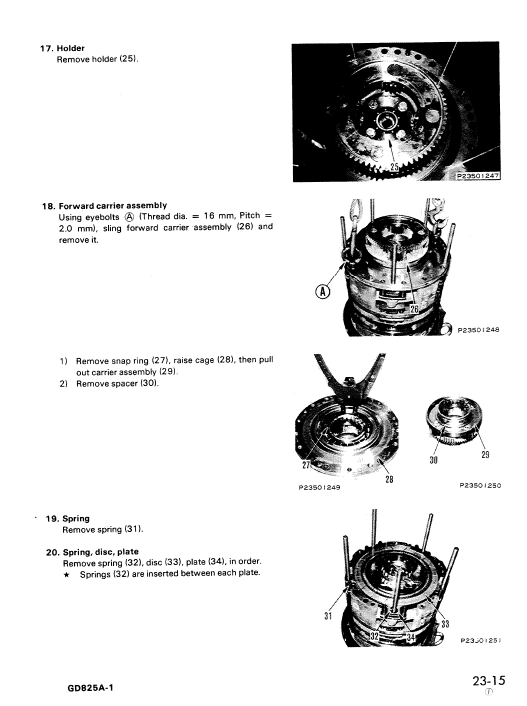 Komatsu Gd825a-1 Motor Grader Service Manual