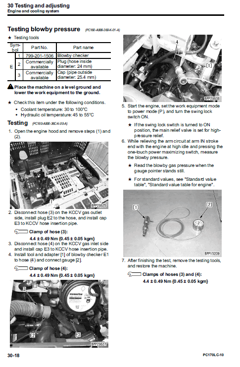 Komatsu Pc170lc-10 Excavator Service Manual