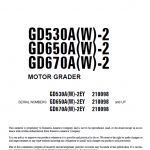 Komatsu Gd530a, Gd650a, Gd670a Series Motor Grader Manual