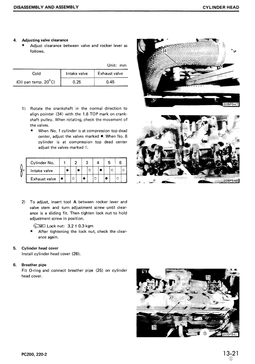 Komatsu Pc200-2, Pc200lc-2, Pc220-2, Pc220lc-2 Excavator Manual