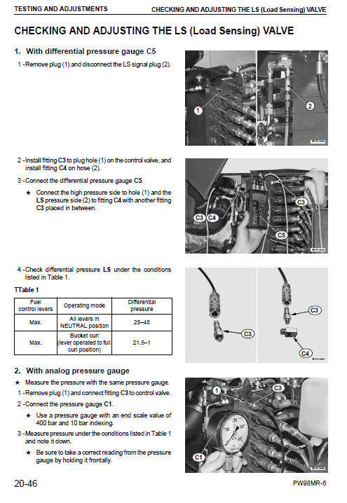 Komatsu Pw98mr-6 Excavator Service Manual