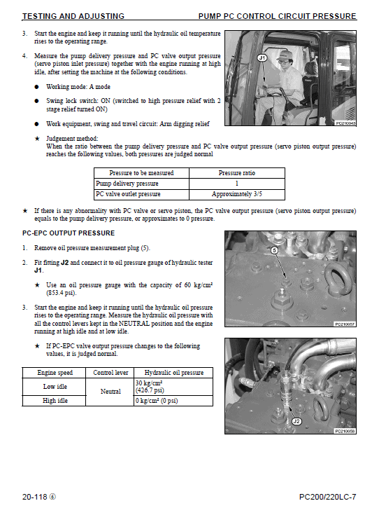 Komatsu Pc200lc-7l And Pc220lc-7l Service Manual