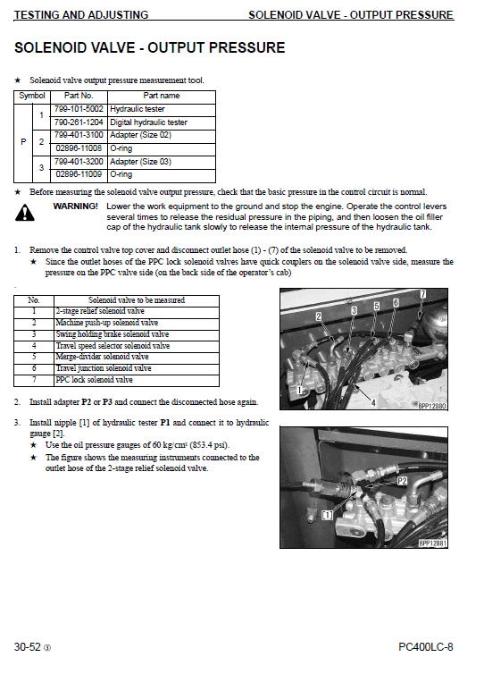 Komatsu Pc400-8, Pc400lc-8 Excavator Service Manual