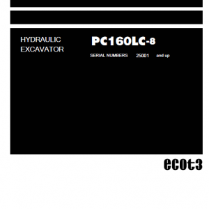 Komatsu Pc160lc-8, Pc190lc-8, Pc190nlc-8 Excavator Service Manual