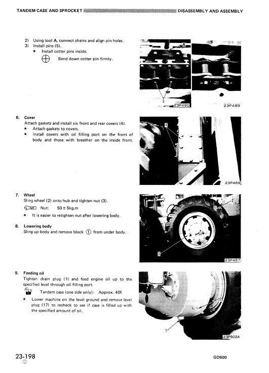 Komatsu Gd600r-1, Gd605r-1, Gd650r-1 Grader Service Manual