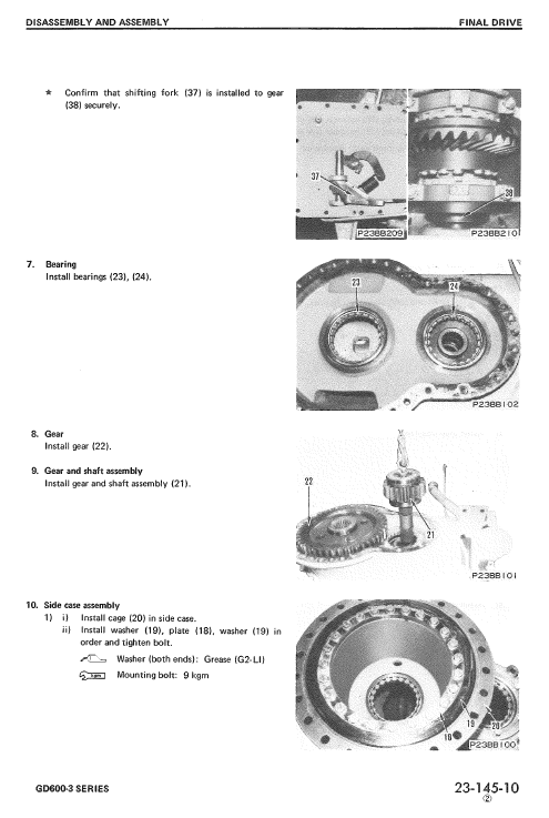 Komatsu Gd600r-3, Gd605r-3, Gd650r-3 Grader Service Manual