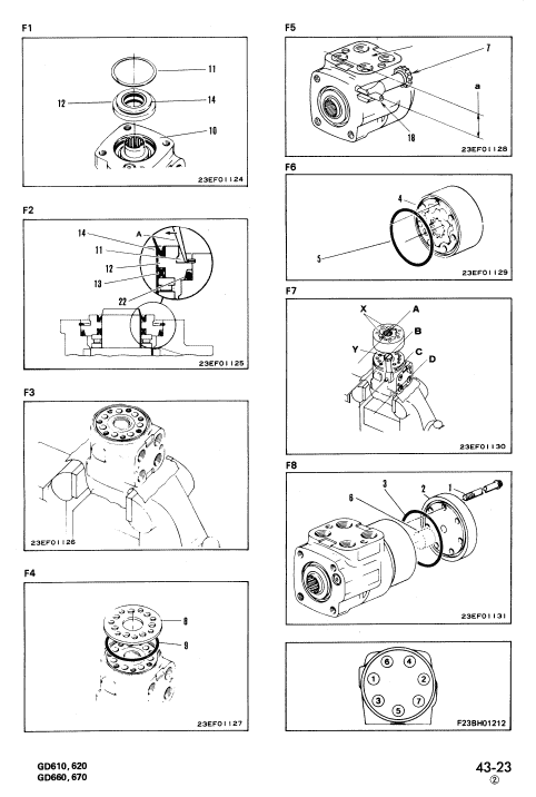 Komatsu Gd611, Gd613, Gd615 Motor Grader Service Manual