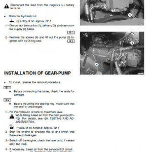 Komatsu Pw95-1 Excavator Service Manual