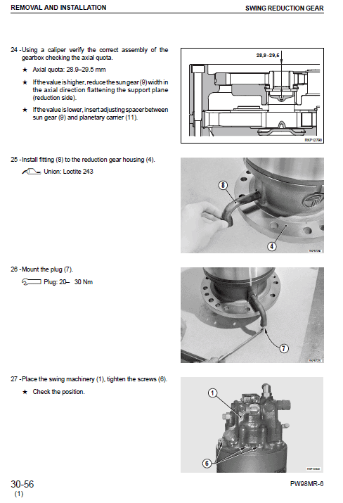 Komatsu Pw98mr-6 Excavator Service Manual