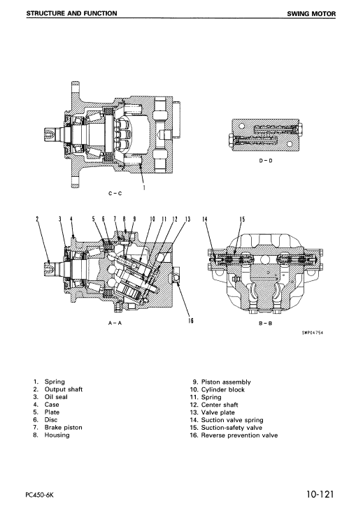 Komatsu Pc450-6, Pc450lc-6, Pc450-6k, Pc450lc-6k Excavator Manual