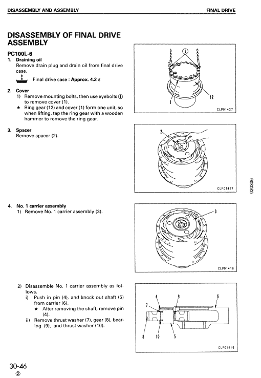 Komatsu Pc100-6, Pc120-6, Pc120lc-6, Pc130-6 Excavator Manual