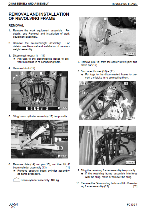 Komatsu Pc130-7 Excavator Service Manual