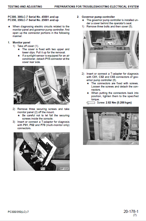 Komatsu Pc300-7, Pc300lc-7, Pc350-7, Pc350lc-7 Excavator Service Manual