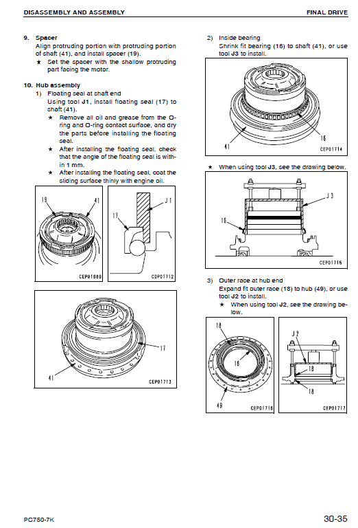 Komatsu Pc750se-7k, Pc750lc-7k Excavator Service Manual