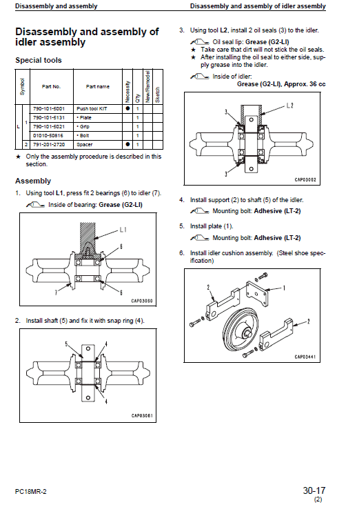 Komatsu Pc18mr-2 Excavator Service Manual