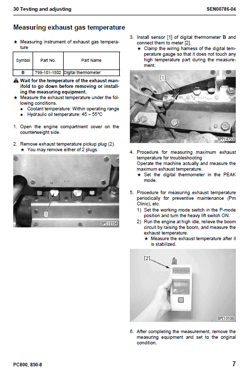 Komatsu Pc800-8, Pc800lc-8, Pc850-8, Pc850lc-8 Excavator Manual