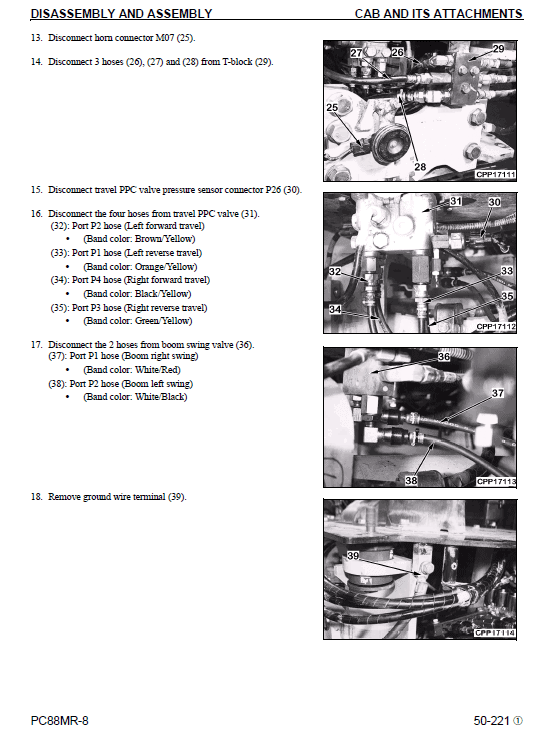 Komatsu Pc88mr-8 Excavator Service Manual