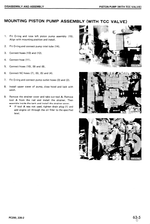 Komatsu Pc200-2, Pc200lc-2, Pc220-2, Pc220lc-2 Excavator Manual