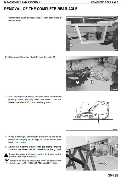 Komatsu Pw95-1 Excavator Service Manual