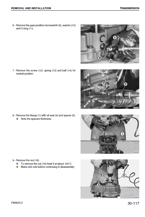 Komatsu Pw95r-2 Excavator Service Manual