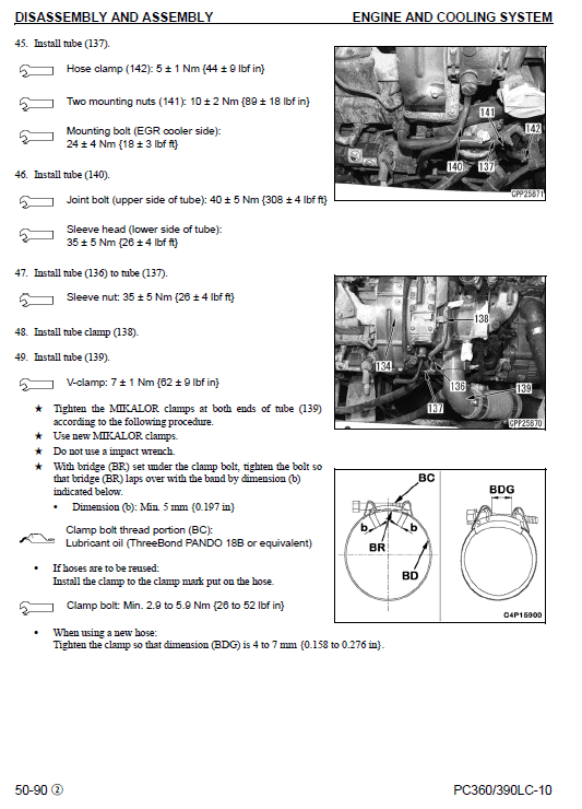 Komatsu Pc360lc-10, Pc390lc-10 Excavator Service Manual