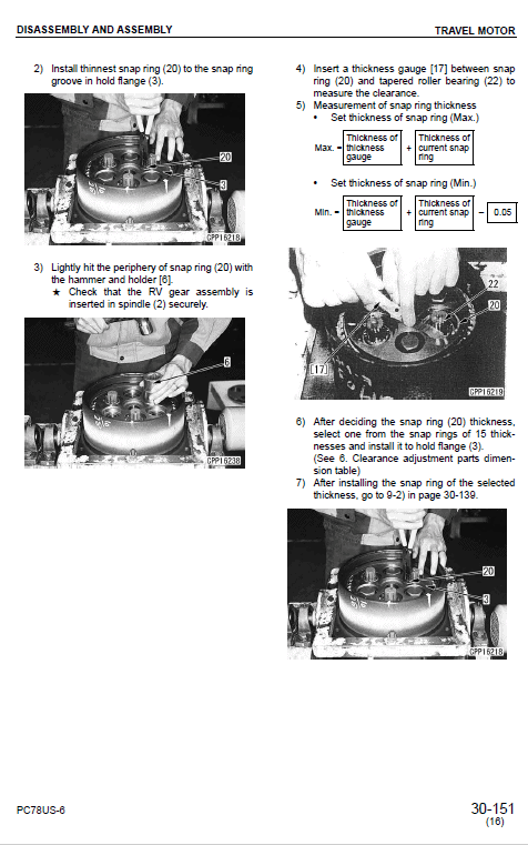 Komatsu Pc78uu-6, Pc78us-6 Excavator Service Manual