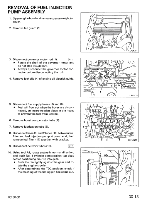 Komatsu Pc130-6k, Pc150lgp-6k Excavator Service Manual