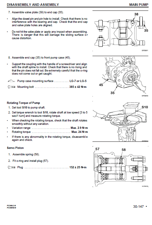 Komatsu Pc300lc-6 And Pc300hd-6 Excavator Service Manual