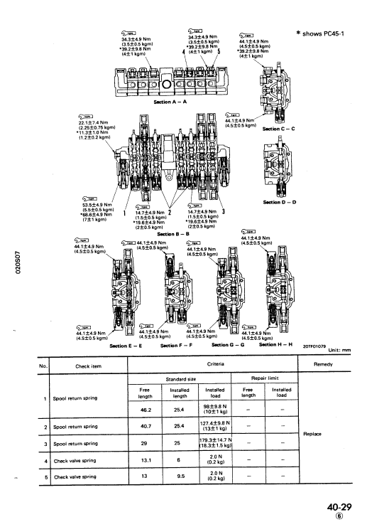 Komatsu Pc25-1, Pc30-7, Pc40-7, Pc45-1 Excavator Service Manual