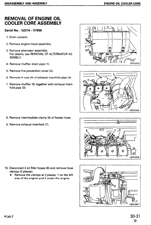 Komatsu Pc60-7 And Pc60-7b Excavator Service Manual