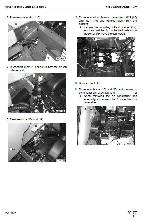 Komatsu Pc130-7 Excavator Service Manual