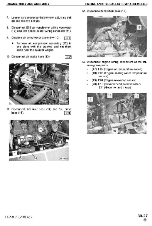 Komatsu Pc200-7, Pc200lc-7, Pc210-7, Pc210lc-7 Excavator Manual