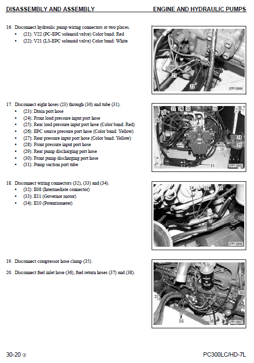 Komatsu Pc300lc-7l, Pc300hd-7l Excavator Service Manual