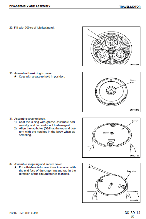 Komatsu Pc30r-8, Pc35r-8, Pc40r-8, Pc45r-8 Excavator Service Manual