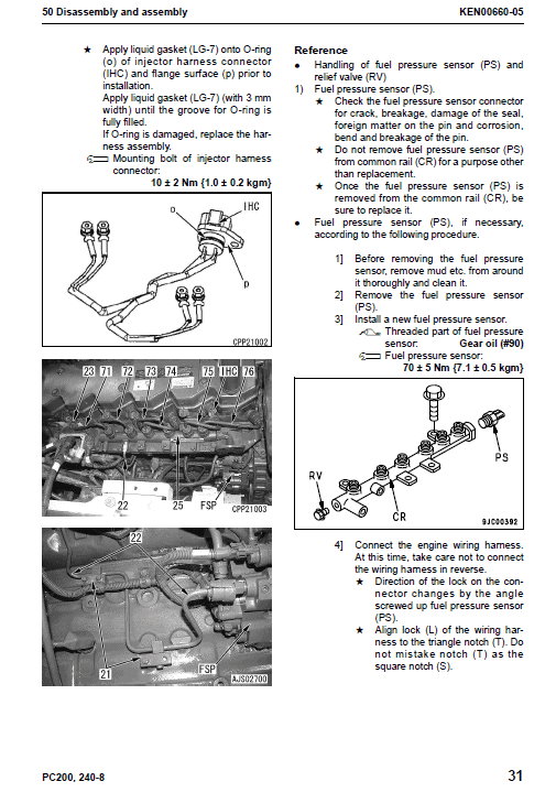 Komatsu Pc200-8, Pc200lc-8, Pc240lc-8 Excavator Service Manual